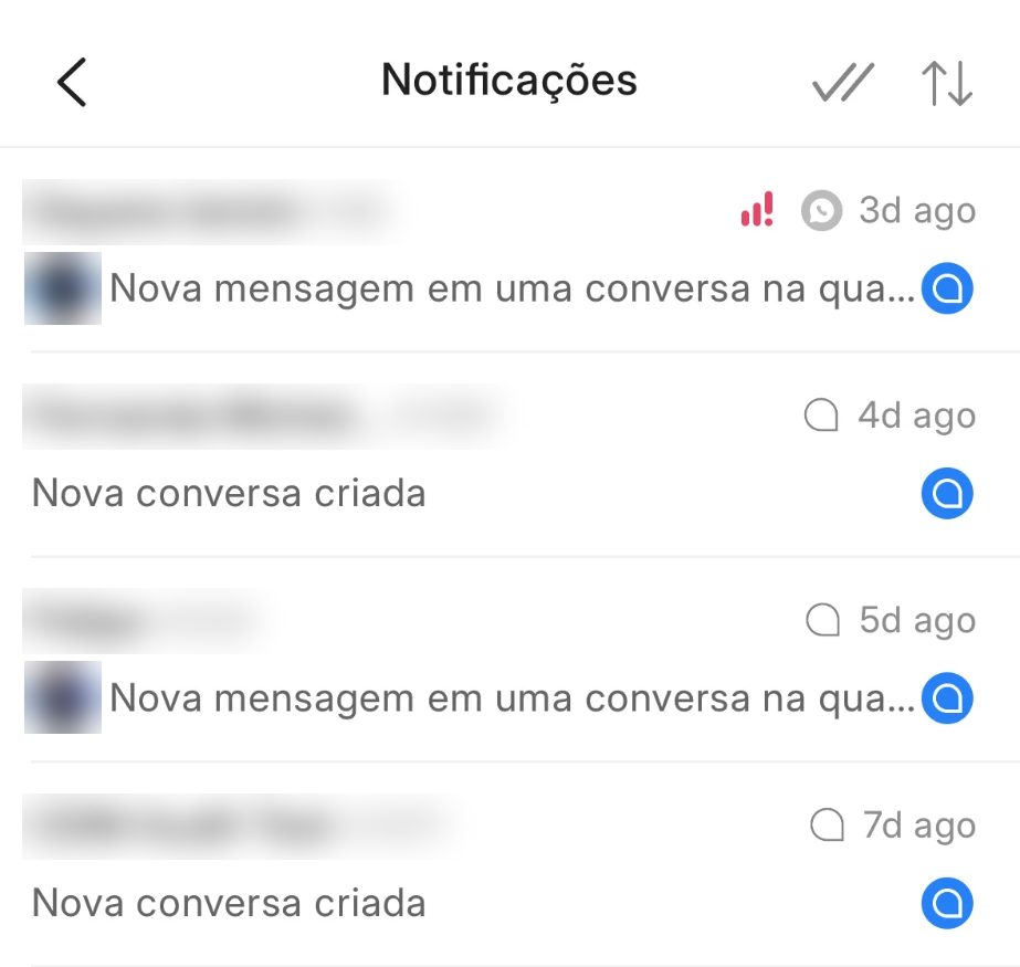Tela Notificações