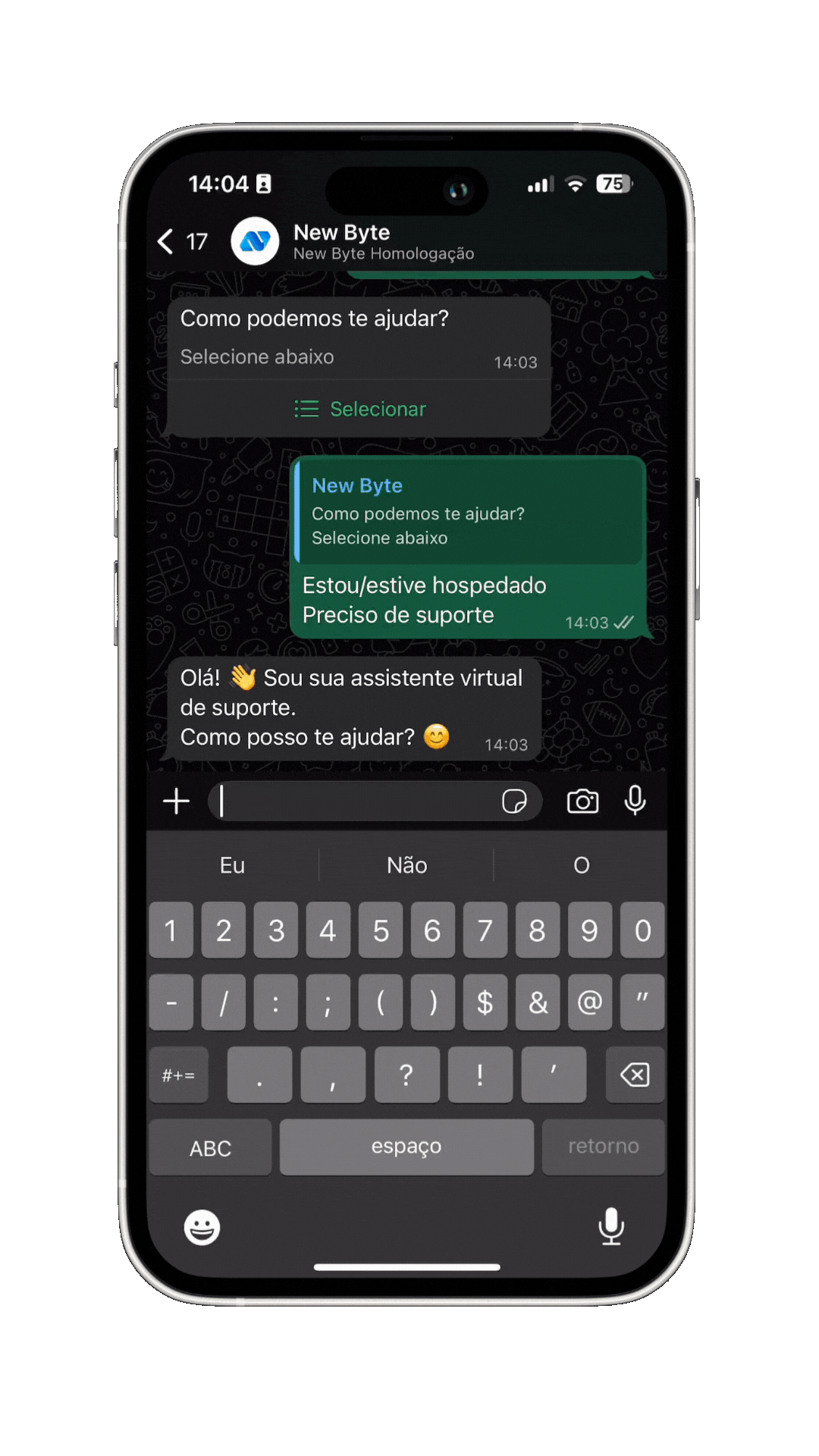 Vídeo sobre a função da IA da NewByte de suporte ao hóspede